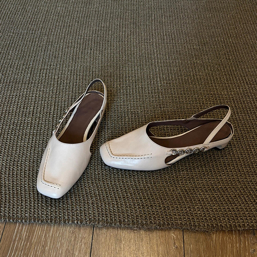 Damen Slingpumps mit eleganter Naht und modischen Schnallen EB