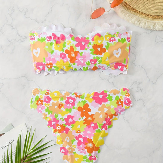 Damen Bikini-Set mit floralem Muster EB