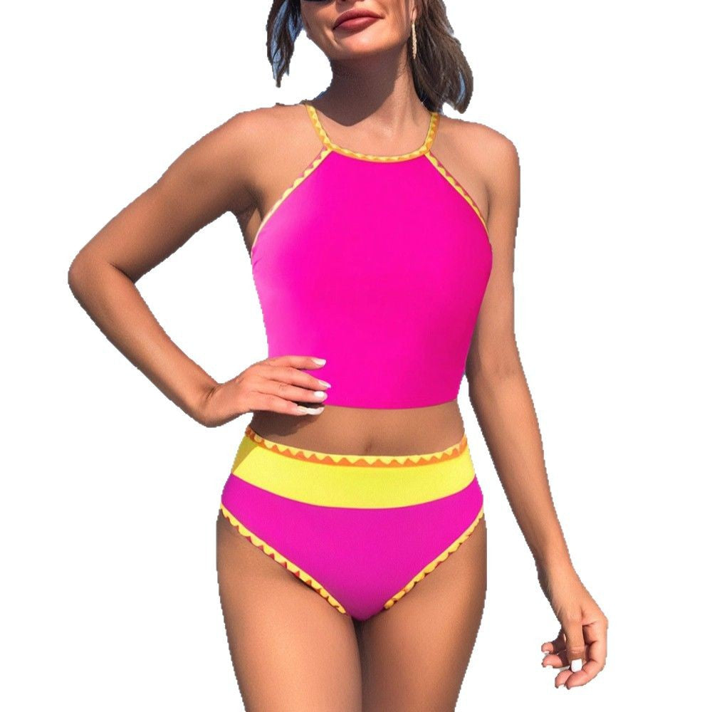 Damen Hochtaillierter Bikini mit sportlichem Oberteil EB