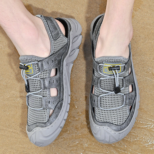 Damen Atmungsaktive Komfortsandalen mit elastischem Schnellschnürsystem EB