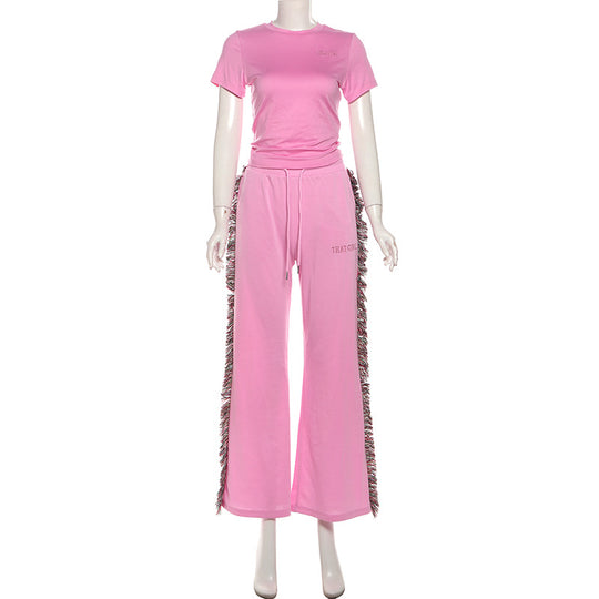 Damen Freizeitanzug mit fransigen Details EB