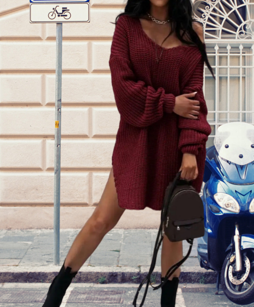 Damen Oversized Strickpullover im lässigen Design EB
