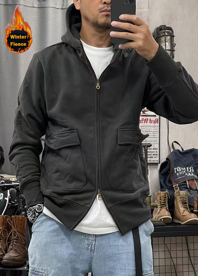 Herren warme Fleecejacke mit praktischen Taschen und modernem Schnitt EB