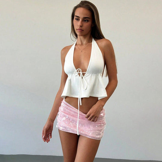 Damen trendy und fließendes Bikini-Oberteil EB