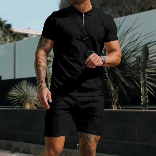 Herren Poloshirt mit strukturiertem Gewebe und praktischen Seitentaschen EB