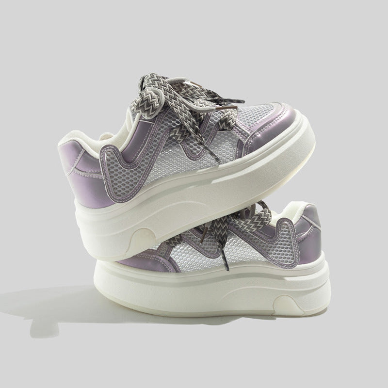 Damen Trendige und atmungsaktive Sneakers mit stabiler Sohle EB