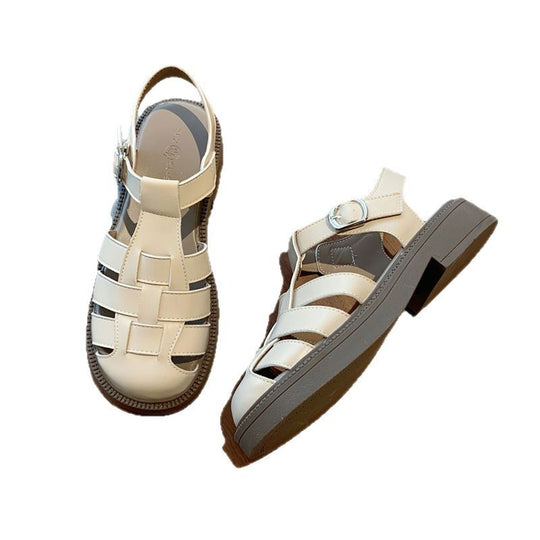 Damen Sandalen mit modernem Leisten und geschlossenen Riemen EB