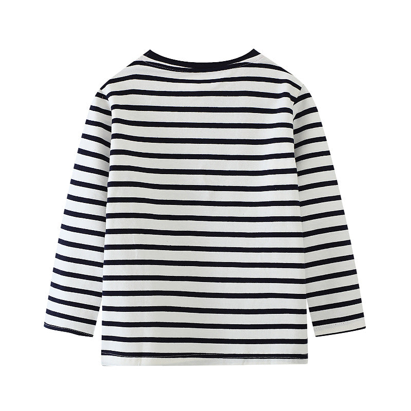 Jungen Langarmshirt mit Baumwollstoff und niedlichem Meerschweinchen-Motiv EB