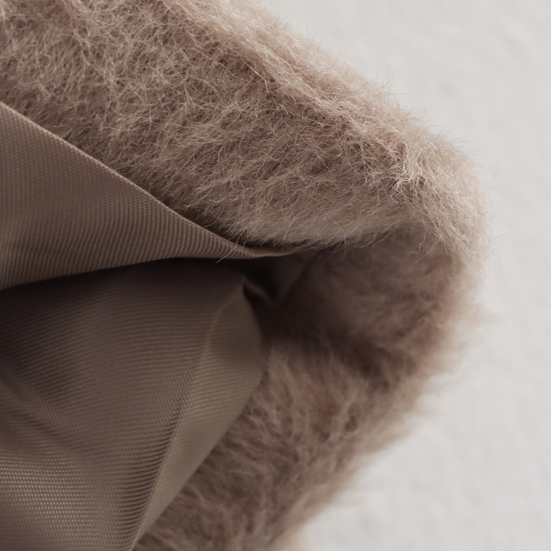 Damen lässige Teddyjacke mit Knopfleiste und aufgesetzten Taschen EB