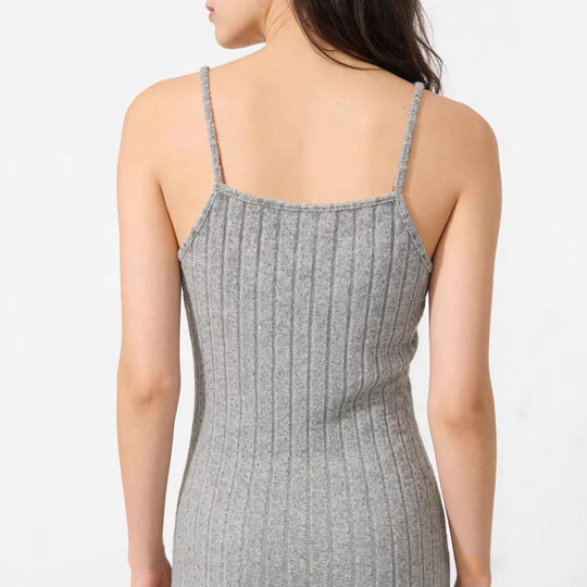Damen Geripptes Strick-Kleid mit passendem Kurzcardigan EB
