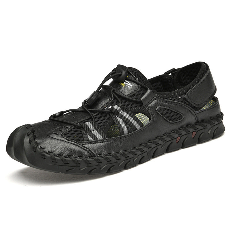 Herren Wasserdichte und atmungsaktive Outdoor-Sandalen mit flexiblem Kordelzug EB