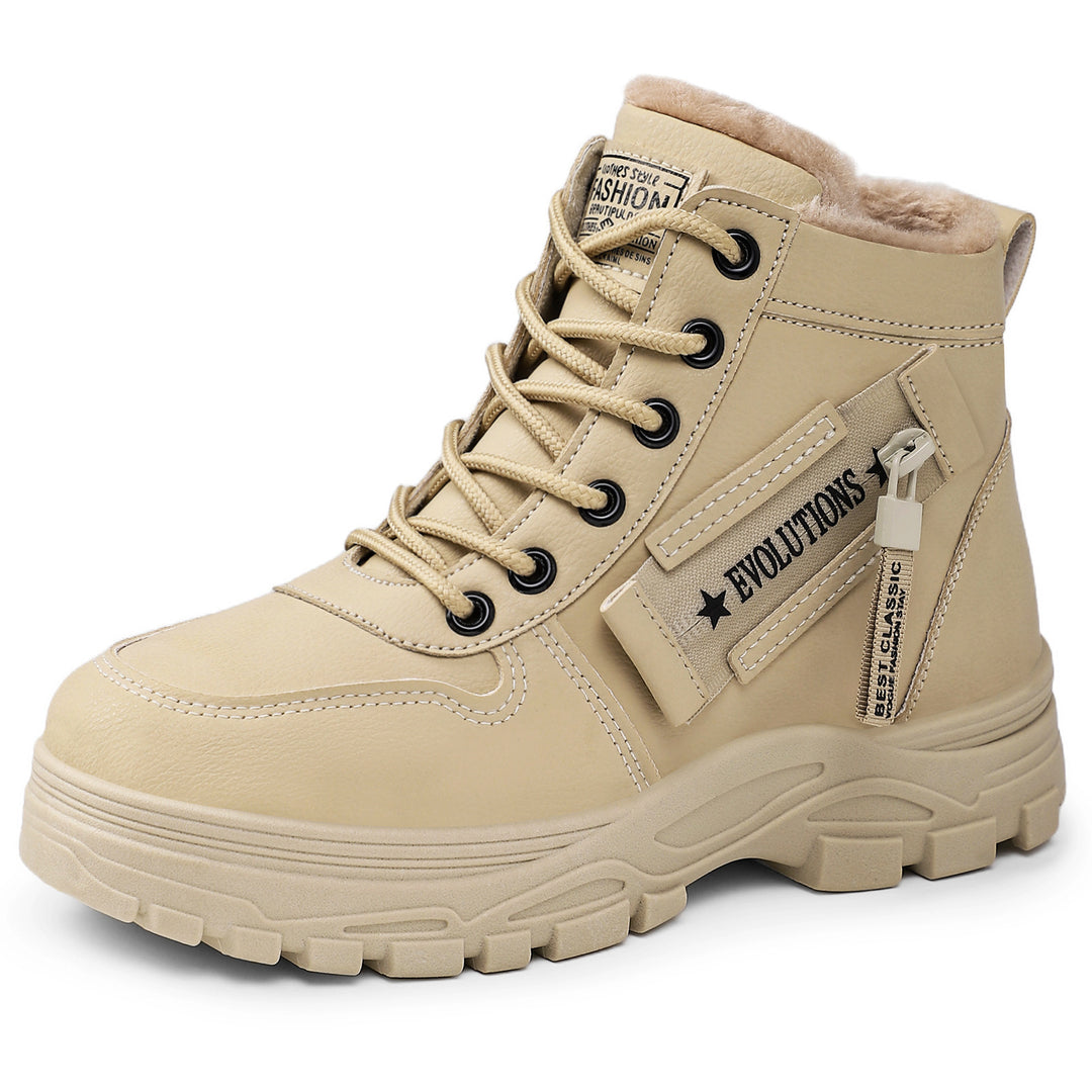 Damen Modische Winterboots mit Warmfutter und rutschfester Sohle EB