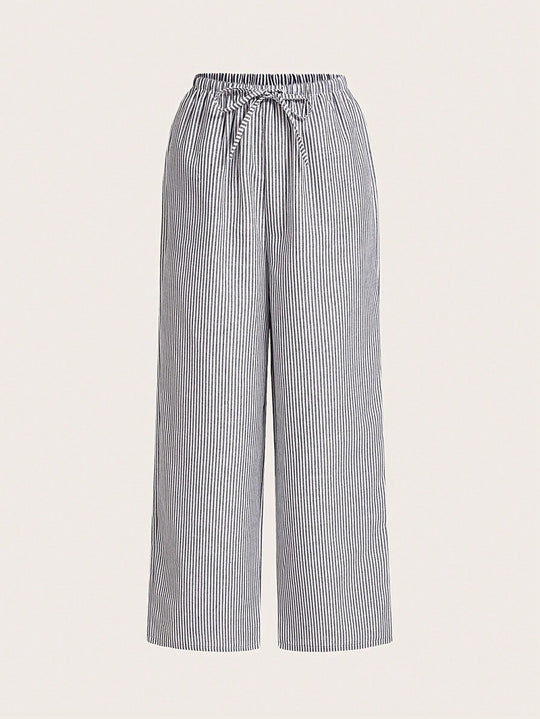 Damen Hochtaillierte Freizeithose mit breitem Bein EB