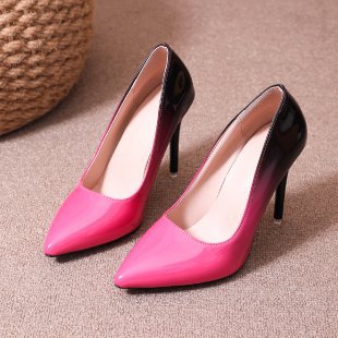 Damen elegante Lackpumps mit spitzem Zehenbereich EB