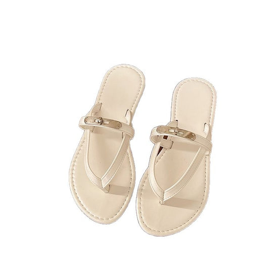 Damen modische Zehentrenner-Sandaletten mit elegantem Riemendesign EB
