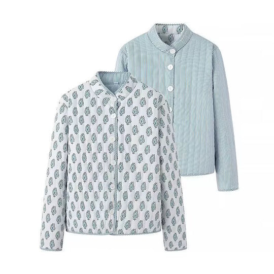 Damen reversible Baumwolljacke mit elegantem Druck EB
