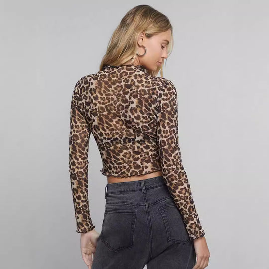 Damen Transparente Langarmshirt EB