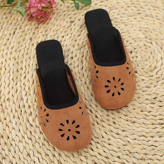 Damen leichte Slipper mit atmungsaktiven Einschnitten EB