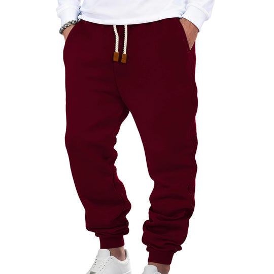 Herren nan komfortable Jogginghose aus hochwertiger Baumwollmischung mit elastischem Bund Kordelzug und Bündchen EB