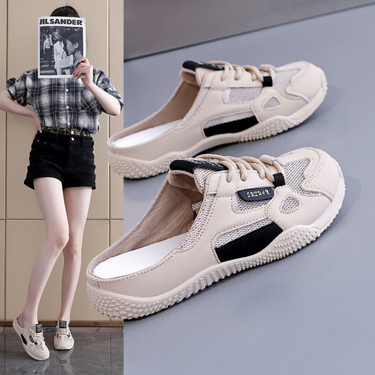 Damen Slip-On Sneakers mit atmungsaktiver Mesh-Oberfläche und rutschfester Sohle EB