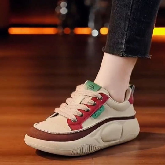 Damen Sportliche Sneakers mit dicker Sohle und komfortablem Obermaterial EB