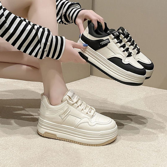 Damen Sneakers mit modernem Plateau-Design und atmungsaktiver Innenstruktur EB