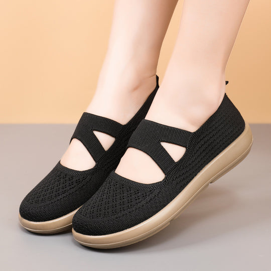 Damen Bequeme Slip-On City-Sneaker mit atmungsaktivem Obermaterial EB