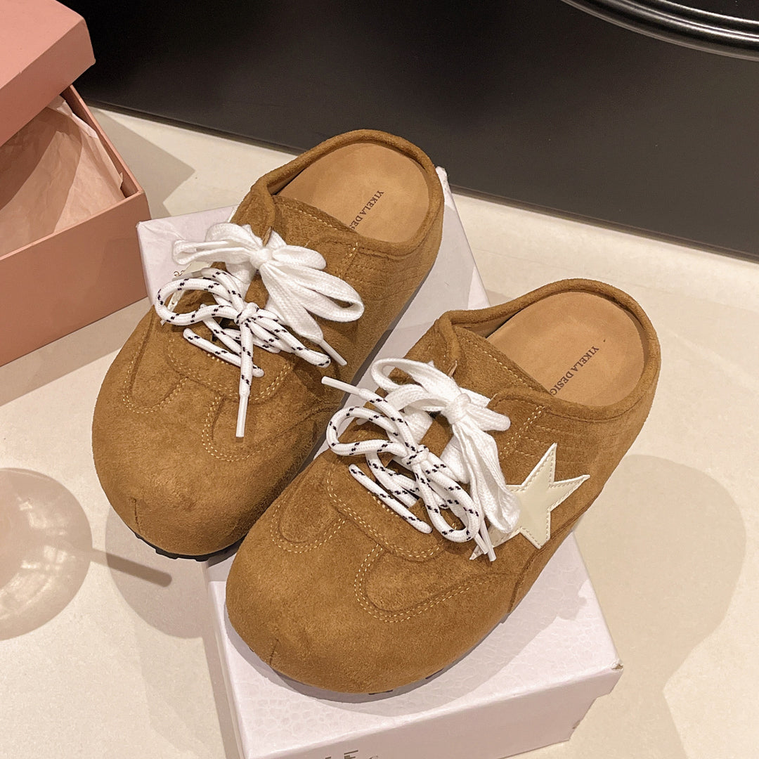 Damen bequeme Clogs mit modischem Sternemblem und rutschfester Sohle EB
