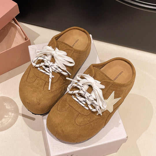 Damen bequeme Clogs mit modischem Sternemblem und rutschfester Sohle EB