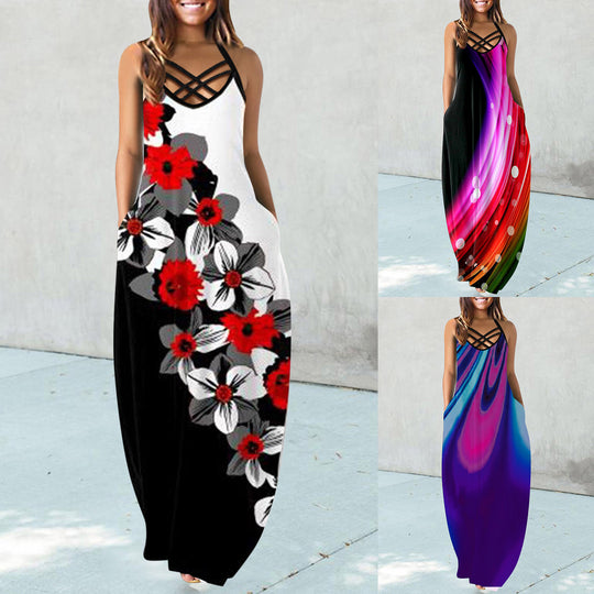 Damen Maxikleid mit trendigem Rückenausschnitt EB