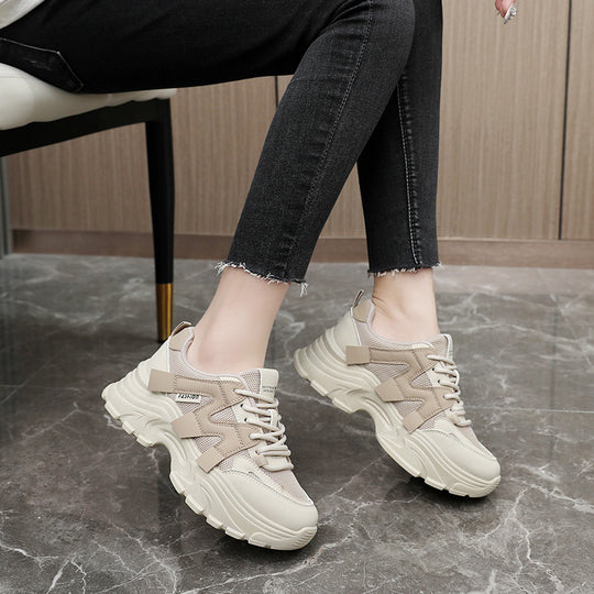 Damen Sportliche Chunky Sneakers mit atmungsaktiver Obermaterialstruktur EB