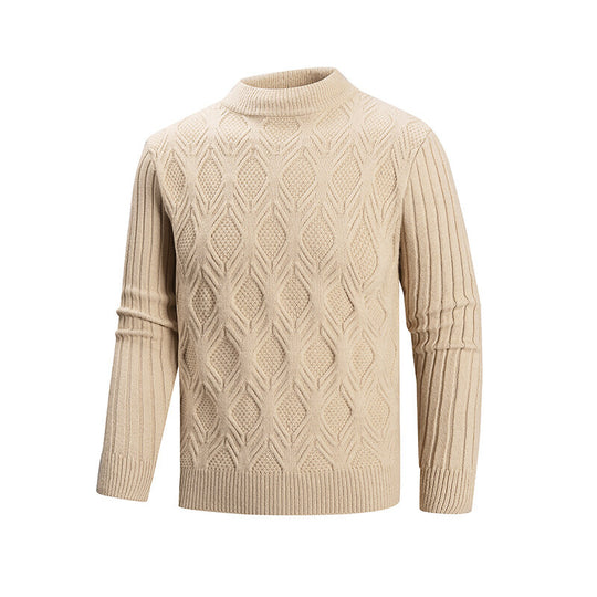 Herren Rollkragenpullover mit strukturierter Strickoberfläche EB