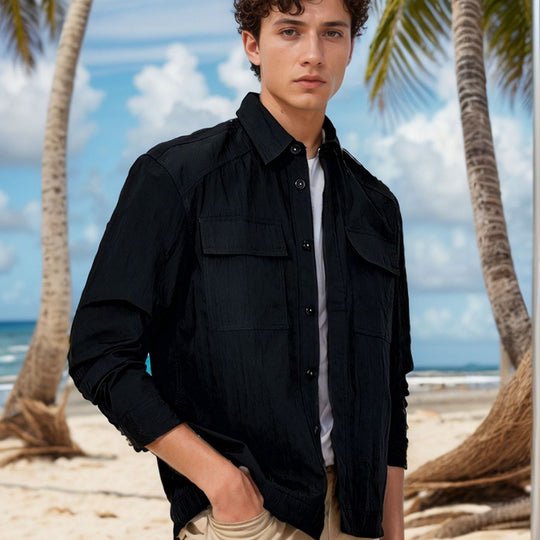 Herren lässige Sommerjacke mit Windschutz EB