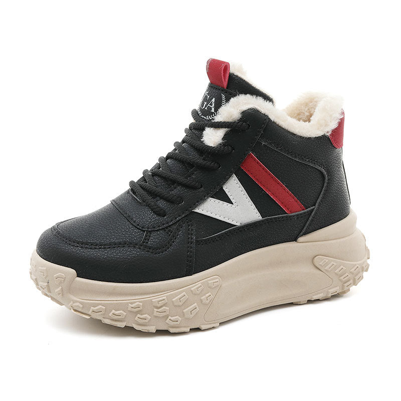 Damen Warmgefütterte High-Top Sneakers mit rutschfester Sohle EB