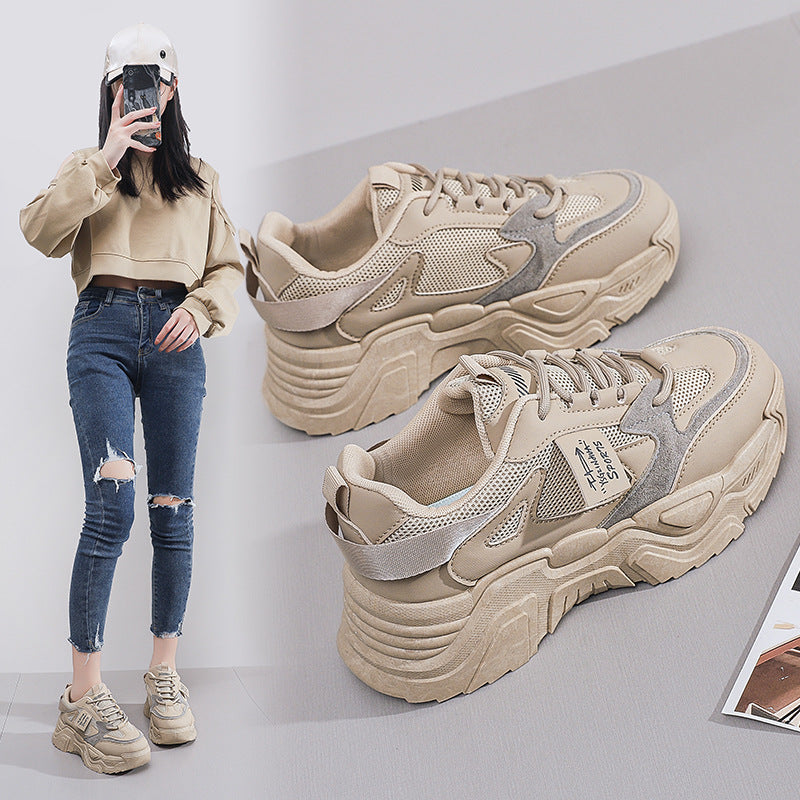 Damen Sneakers im modernen Chunky-Stil mit atmungsaktivem Obermaterial und gepolsterter Sohle EB