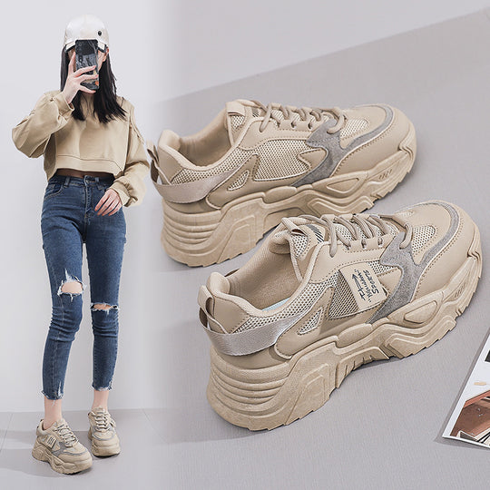 Damen Sneakers im modernen Chunky-Stil mit atmungsaktivem Obermaterial und gepolsterter Sohle EB