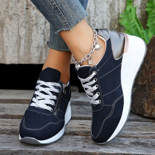 Damen Sportliche Sneakers mit atmungsaktivem Obermaterial und modischen Akzenten EB