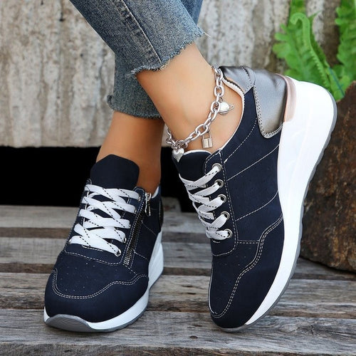 Damen Sportliche Sneakers mit atmungsaktivem Obermaterial und modischen Akzenten EB
