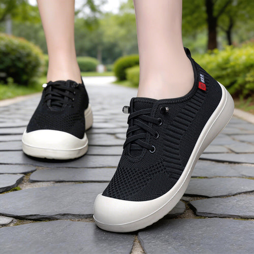 Damen nan leichter atmungsaktiver Strick-Slip-On Freizeitschuh mit stoßdämpfender Leichtlaufsohle EB