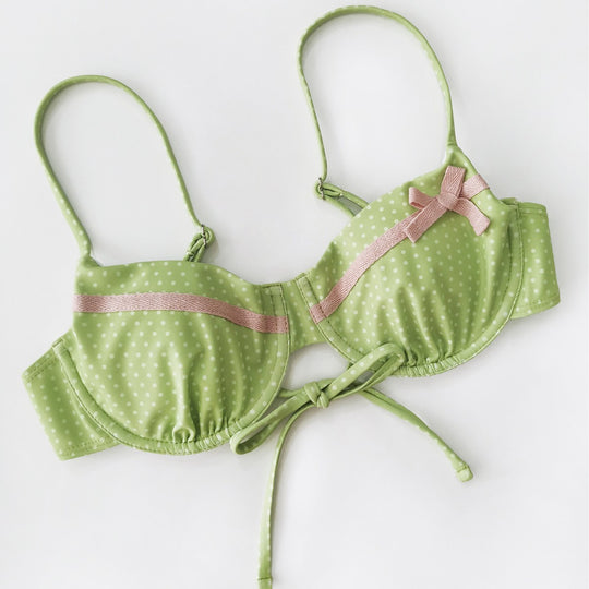 Damen gepunkteter Bikini mit verspieltem Design EB