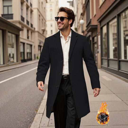 Herren eleganter doppelreihiger Mantel EB