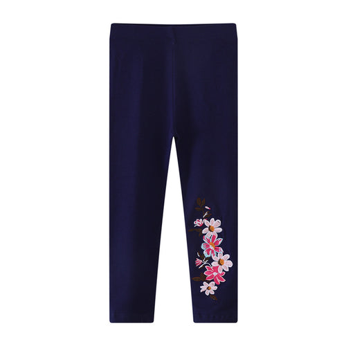 Mädchen Leggings mit floralem Stickdesign EB