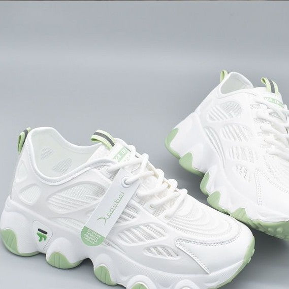 Damen Leichte Sport Sneakers mit atmungsaktiver Mesh-Oberfläche und dämpfender Sohle EB