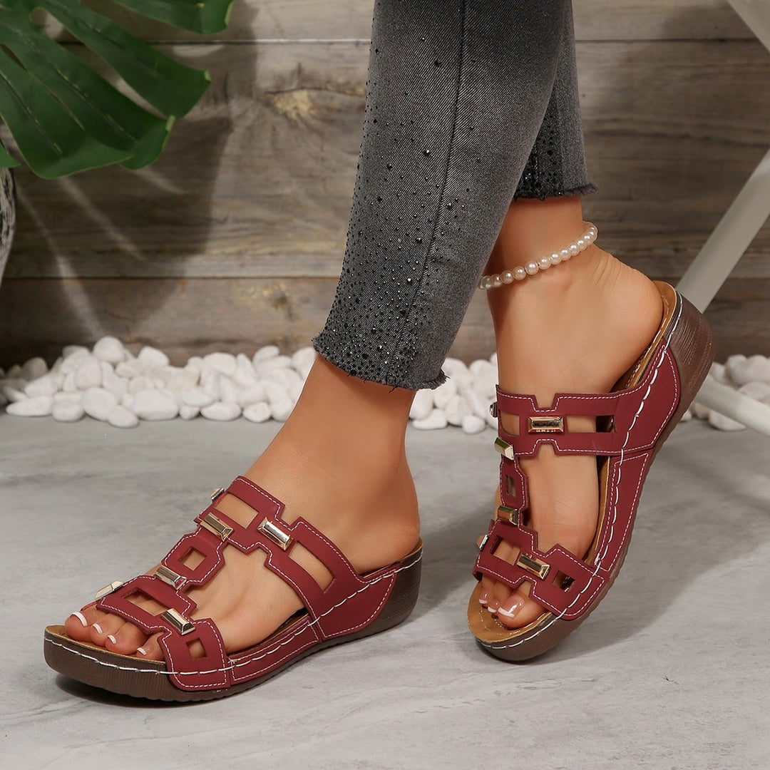 Damen Komfortable Sandalen mit modernem Riemendesign und rutschfester Sohle EB