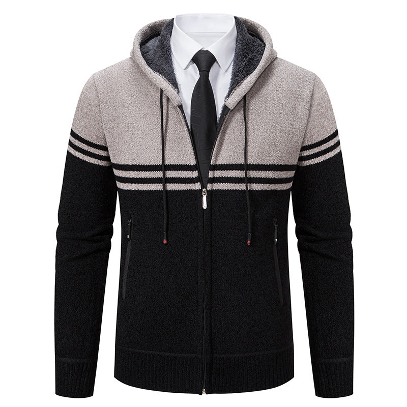 Herren modische Kapuzenjacke mit strukturiertem Design EB