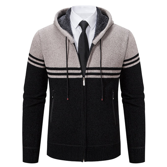 Herren modische Kapuzenjacke mit strukturiertem Design EB