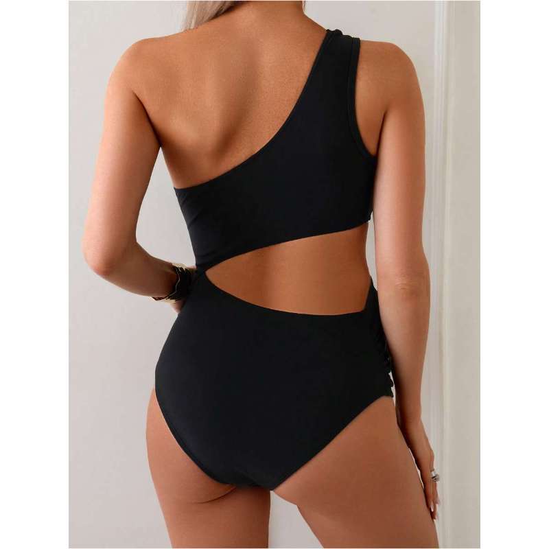 Damen Einseitiger Badeanzug mit kreativen Cut-Outs EB