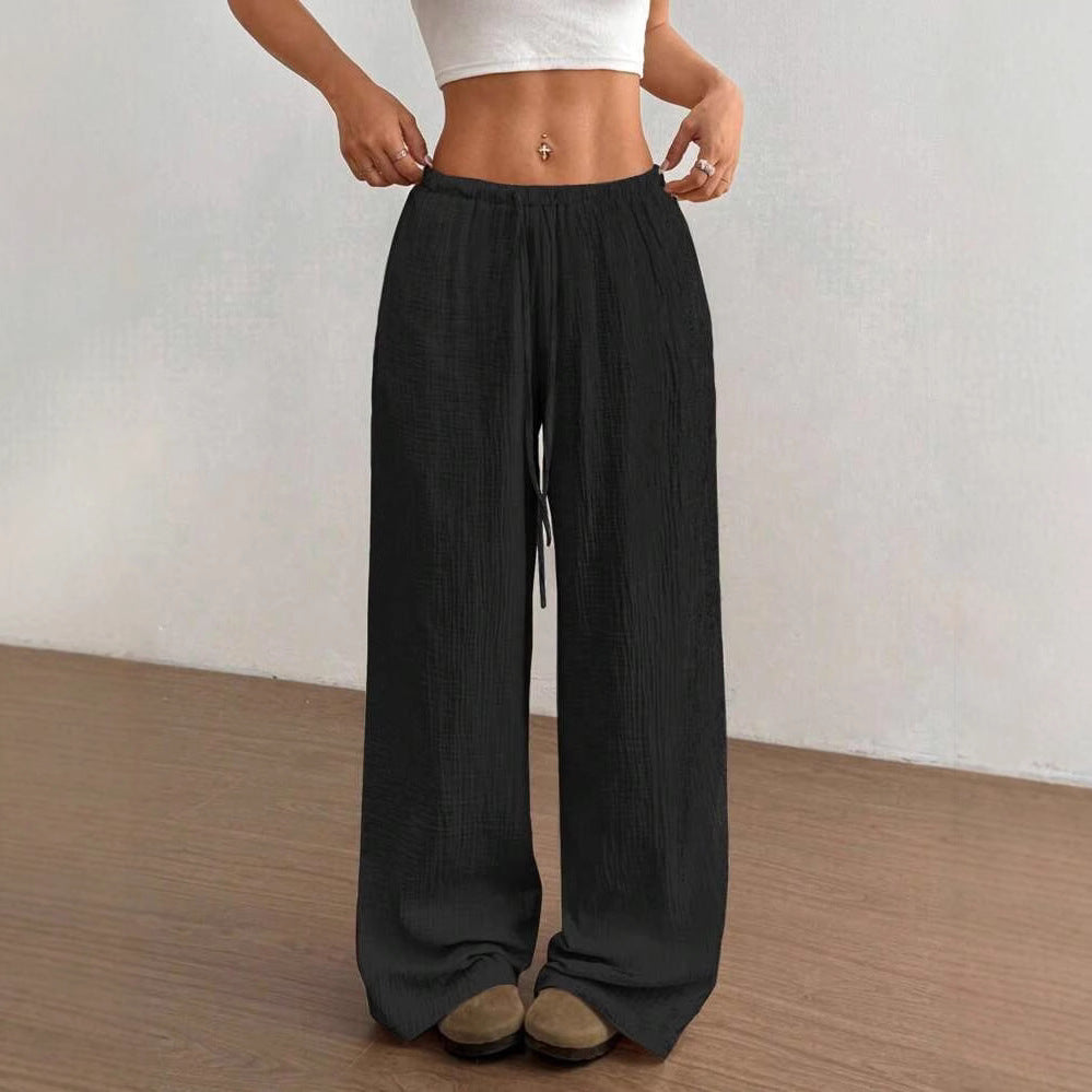 Damen Lockere Palazzo-Hose EB