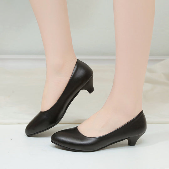 Damen elegante Pumps mit klassischem Design und komfortablem Blockabsatz EB