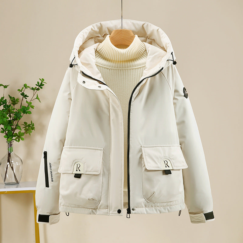 Damen Sportliche und funktionale Outdoor-Jacke mit Kapuze und zahlreichen Taschen EB